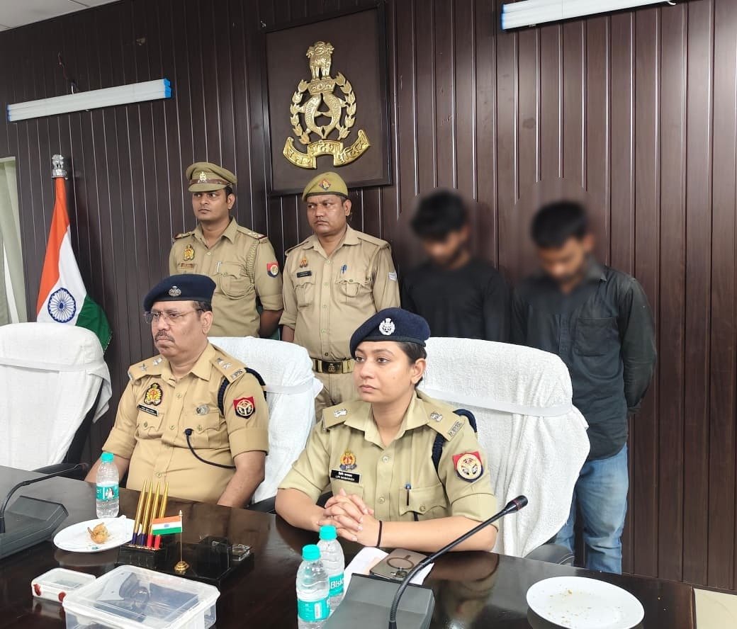 महिला का मंगलसूत्र लूटने वाले दो लुटेरे गिरफ्तार