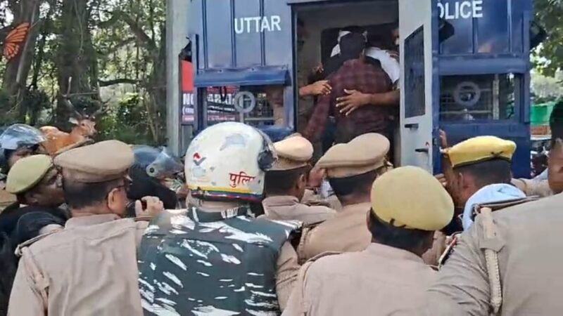 यूजीसी के विरोध में करणी सेना का प्रदर्शन, ■ प्रदेश अध्यक्ष समेत कई कार्यकर्ता हिरासत में