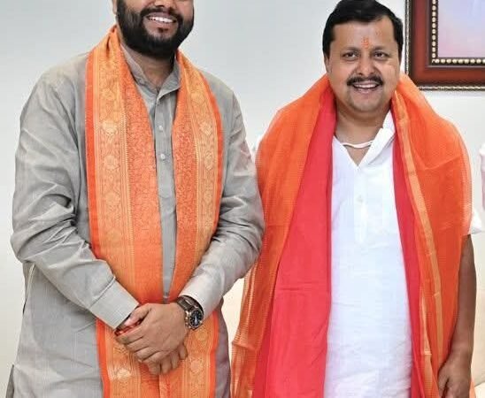 नितिन नवीन से मिले भाजपा नेता अम्बरीश सिंह भोला
