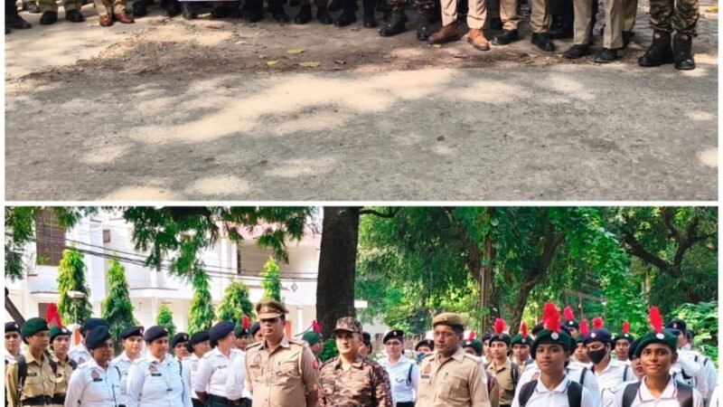 महिला पुलिसकर्मियों और एनसीसी कैडेट्स ने संभाली यातायात की कमान