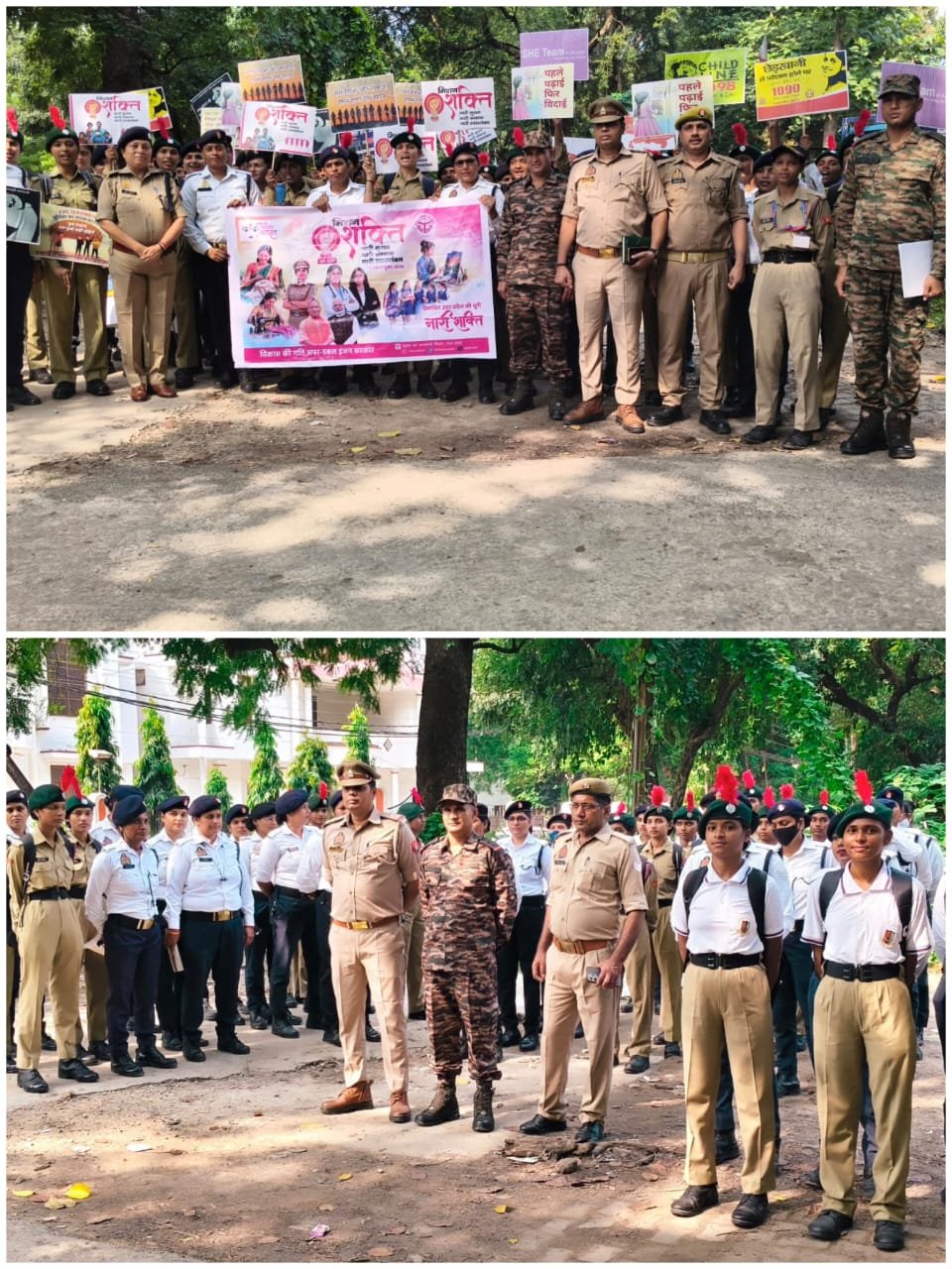 महिला पुलिसकर्मियों और एनसीसी कैडेट्स ने संभाली यातायात की कमान