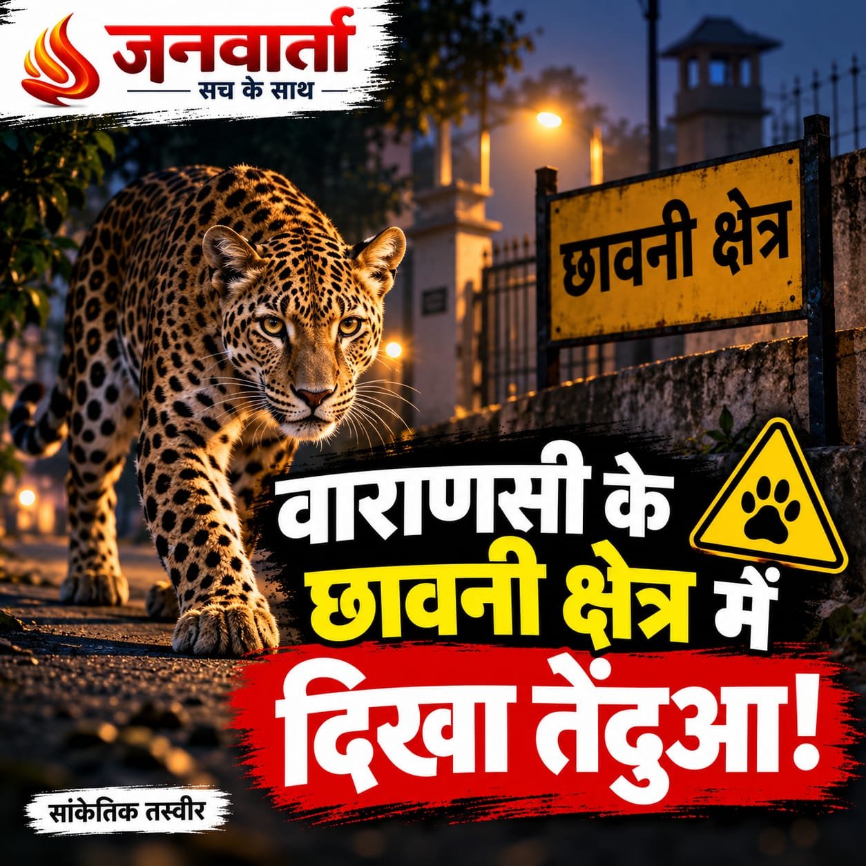 छावनी क्षेत्र के निजी विद्यालय के सीसी कैमरे में दिखा तेंदुआ, दहशत
