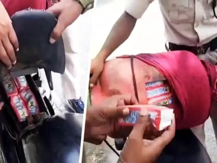 बाइक में बनाया तहखाना, सिलेंडर में छिपाई शराब