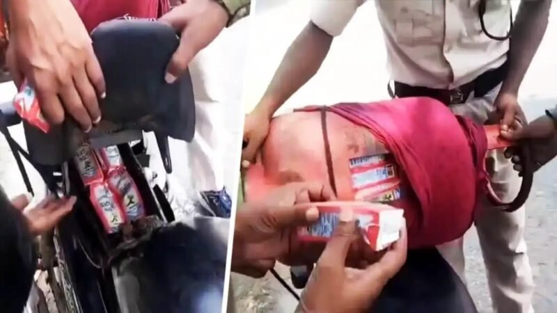 बाइक में बनाया तहखाना, सिलेंडर में छिपाई शराब